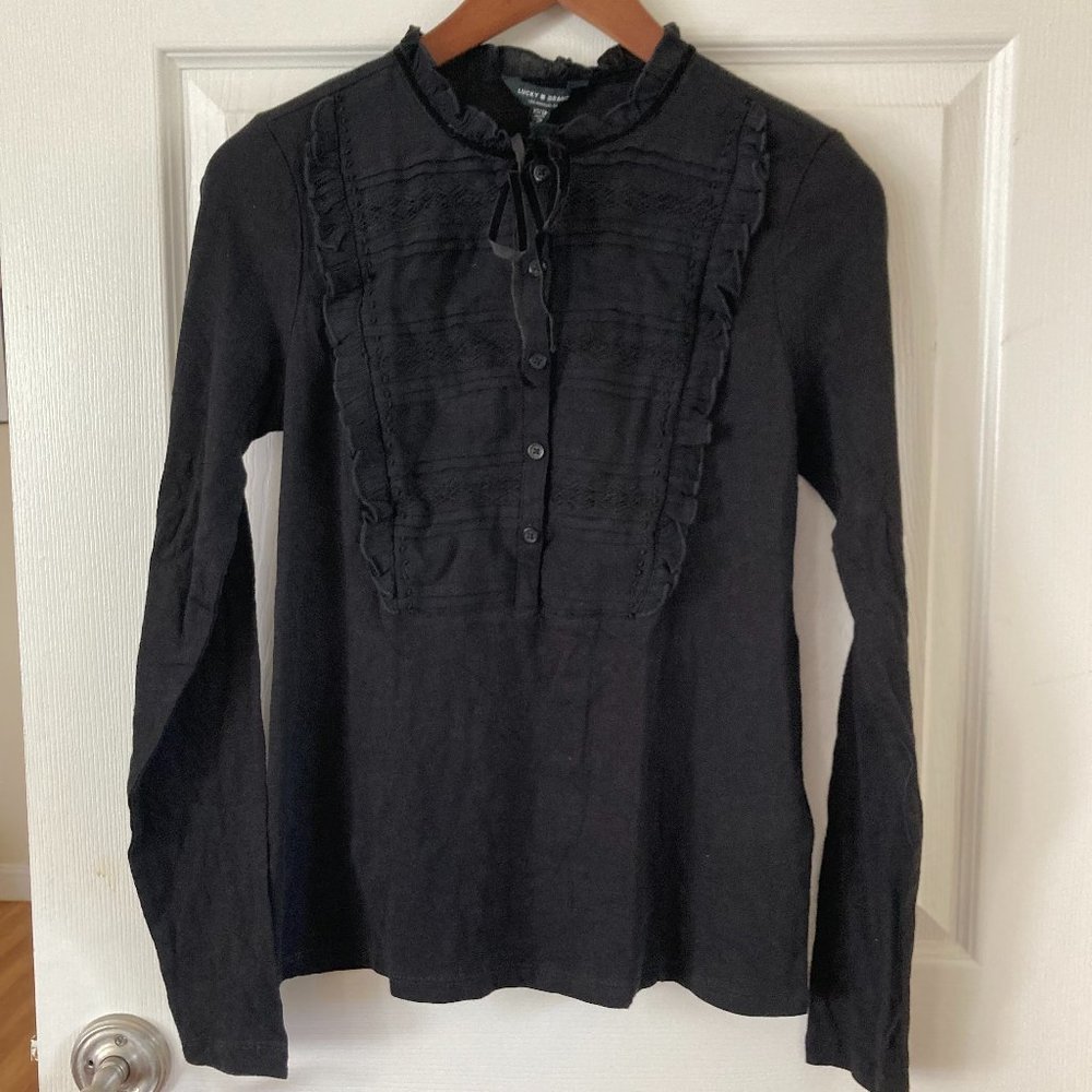 NWT Women Luck Brand Black Top